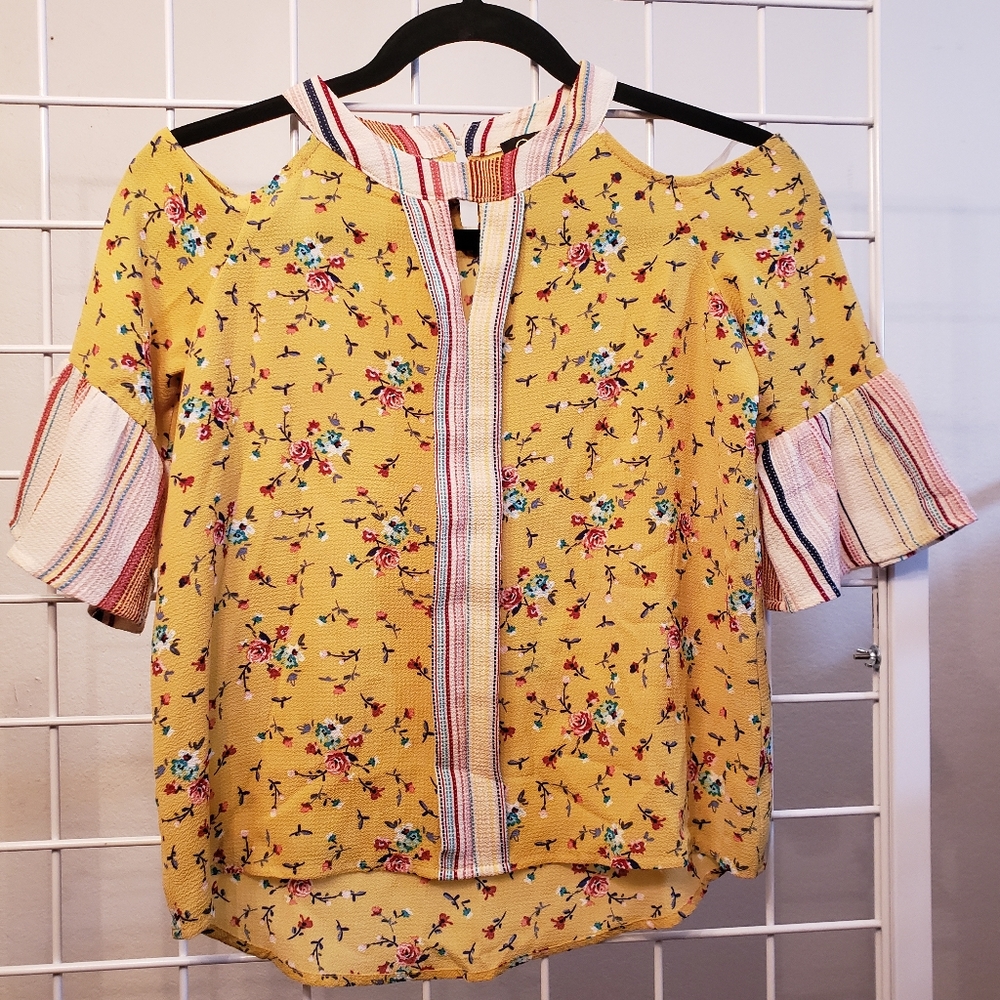 Monteau Boho Floral Multi-colored Girls Blouse